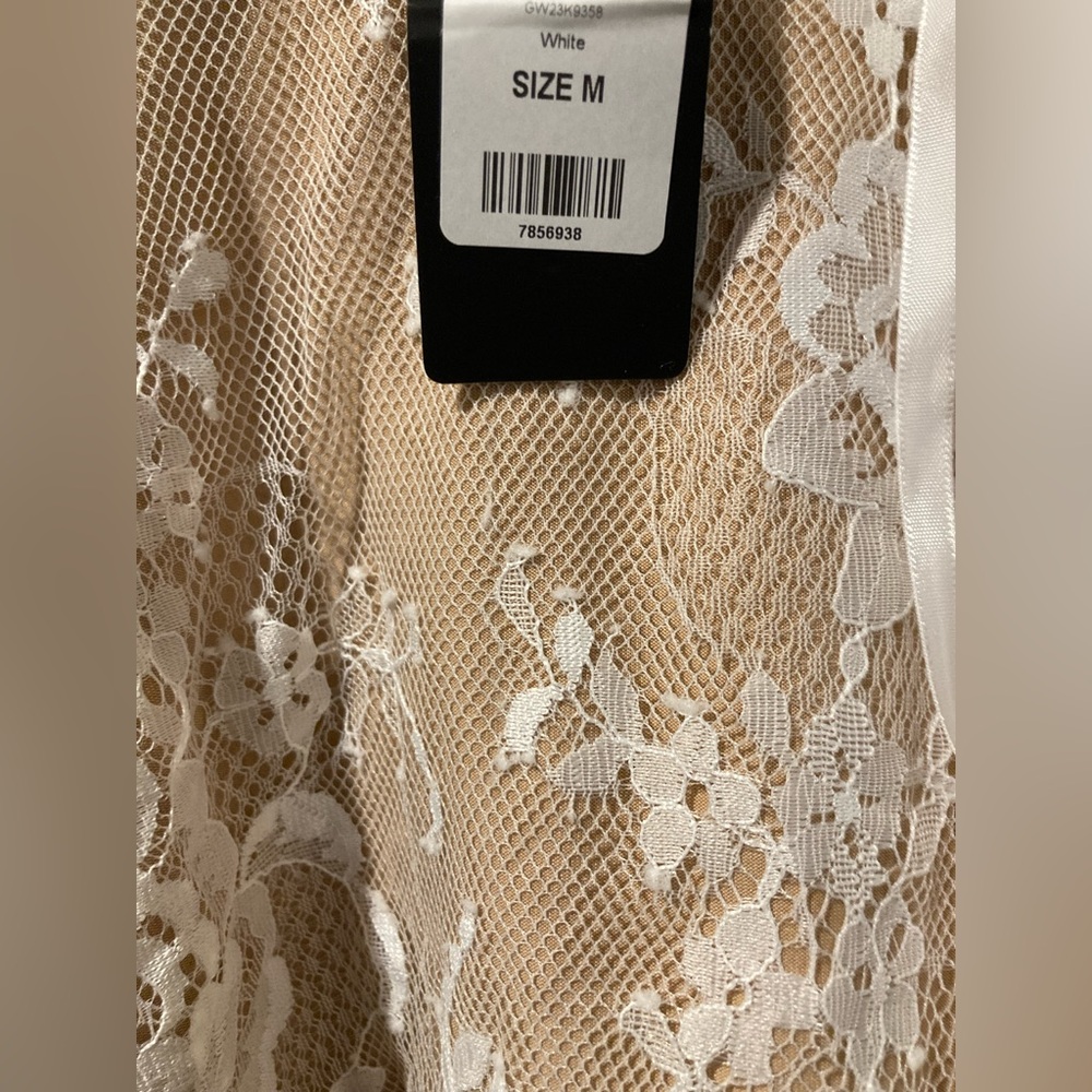 Elegant White Lace Corset Mini Dress - Picture 6 of 9